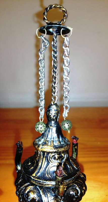 ANTIQUATED OIL LAMP ~ MEDIEVAL GOTHIC