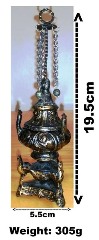ANTIQUATED OIL LAMP ~ MEDIEVAL GOTHIC