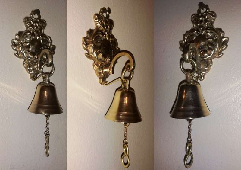 SOLID BRASS DANISH PULL BELL ~ QUAINT SHOP OWNERS BELL
