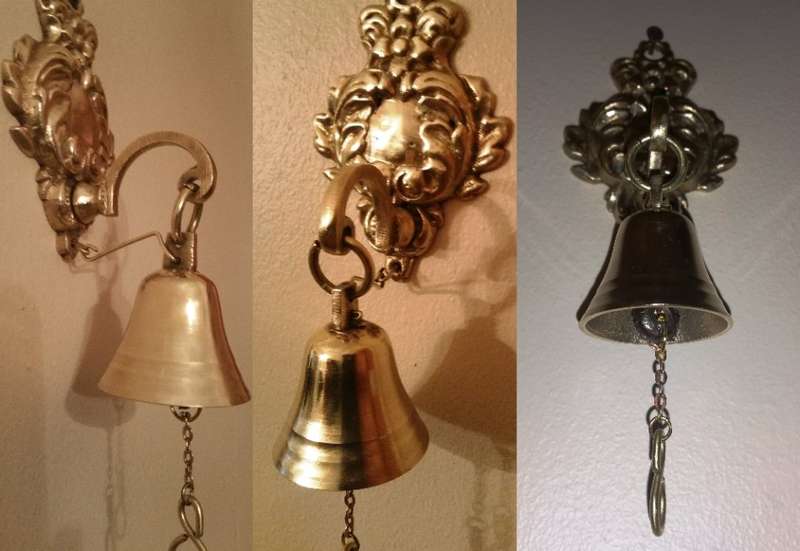 SOLID BRASS DANISH PULL BELL ~ QUAINT SHOP OWNERS BELL