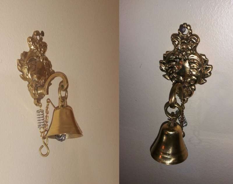 SOLID BRASS DANISH PULL BELL ~ QUAINT SHOP OWNERS BELL
