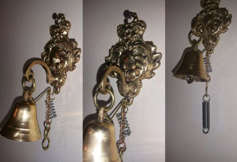 SOLID BRASS DANISH PULL BELL ~ QUAINT SHOP OWNERS BELL