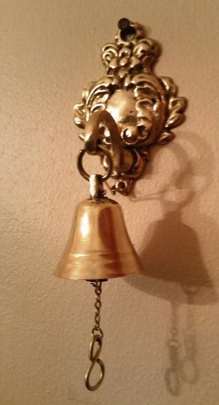 SOLID BRASS DANISH PULL BELL ~ QUAINT SHOP OWNERS BELL