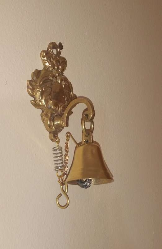 SOLID BRASS DANISH PULL BELL ~ QUAINT SHOP OWNERS BELL
