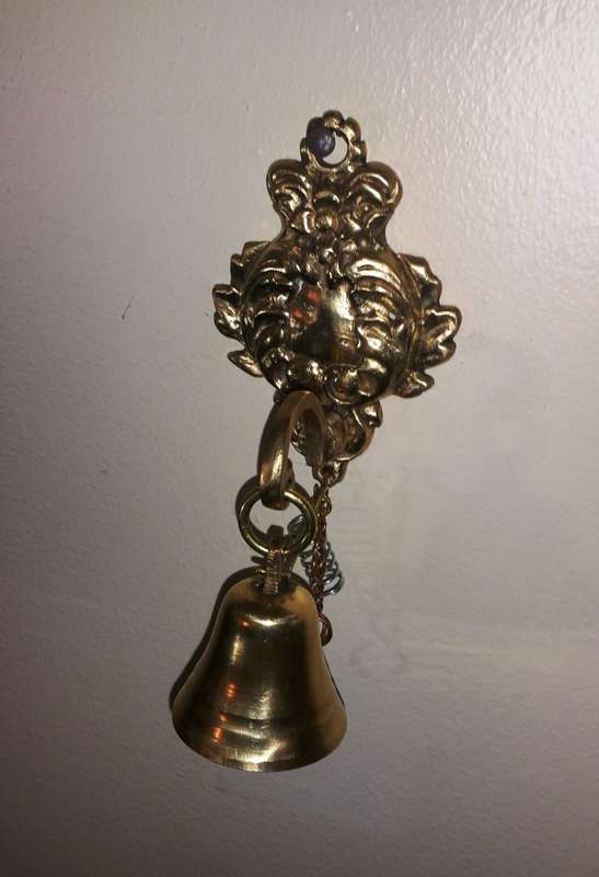 SOLID BRASS DANISH PULL BELL ~ QUAINT SHOP OWNERS BELL
