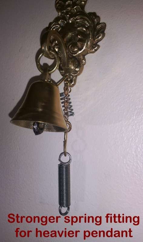 SOLID BRASS DANISH PULL BELL ~ QUAINT SHOP OWNERS BELL