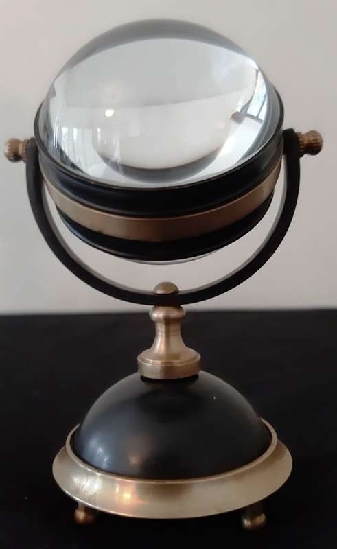 SKELETON BALL DESK CLOCK ~ MECHANICAL GEARS