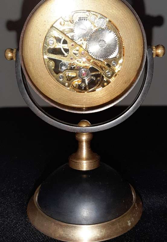 SKELETON BALL DESK CLOCK ~ MECHANICAL GEARS