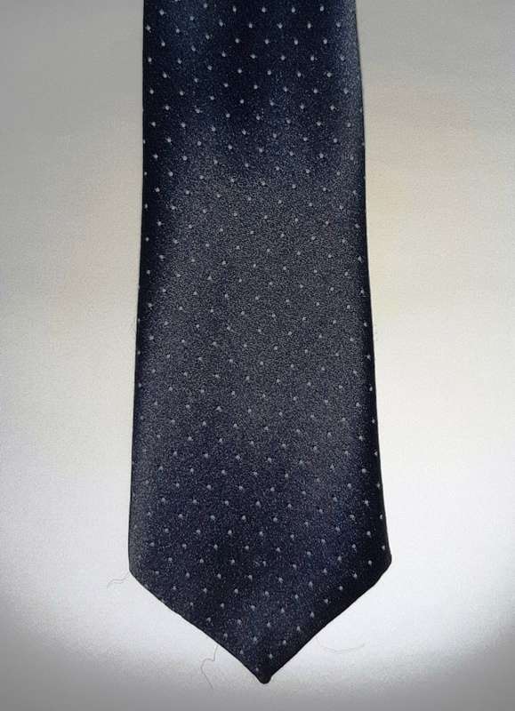 DOTTED DARK NAVY BLUE TIE