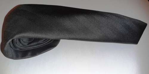 DARK CHARCOAL-BLACK MENS NECK TIE