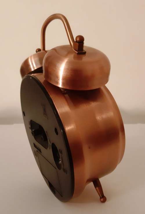 TWIN BELL ALARM CLOCK ~ COPPER-BRASS