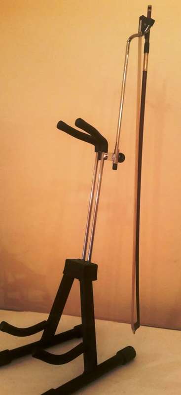 VIOLIN AND BOW STAND  BEST SECURING, ADJUSTABLE AND COLLAPSIBLE STAND [B]