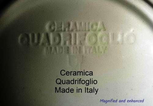 TWO CERAMICA QUADRIFOGLIO PLATES ~ MADE IN ITALY