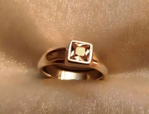 STERLING SILVER ENGAGEMENT-STYLE DESIGNER RING SET WITH ONE CUBIC ZIRCONIA