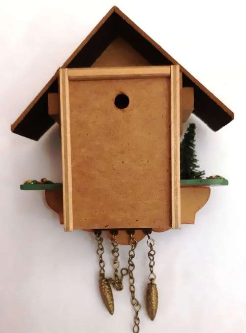 MINIATURE NOVELTY CUCKOO CLOCK (CHALET) ~ 1-DAY, MECHANICAL