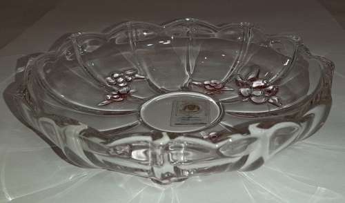WALTHER GLASS SHALLOW DISH/BOWL ~ SIEBENSTERN COLLECTION