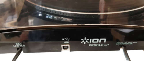 ION PROFILE LP USB TURNTABLE WITH RCA LINE-OUT