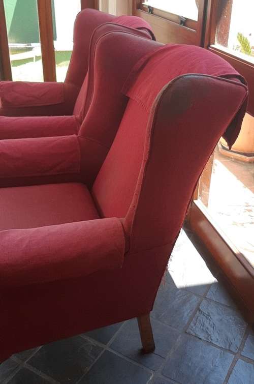 TWO WINGBACK CHAIRS