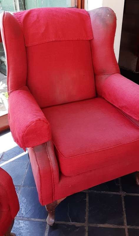 TWO WINGBACK CHAIRS