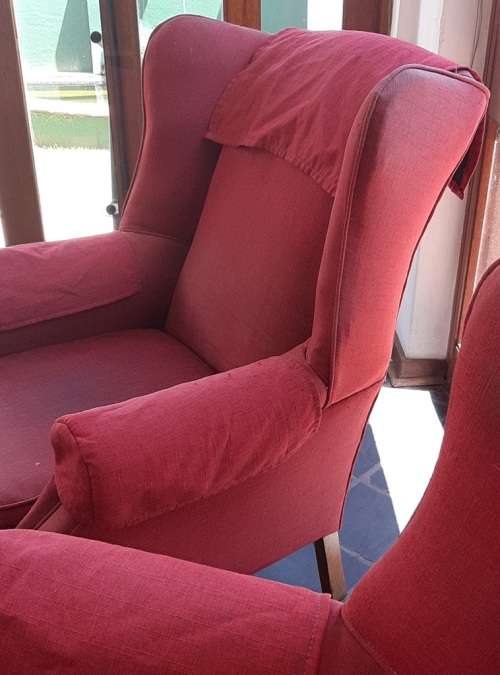 TWO WINGBACK CHAIRS