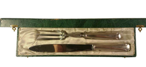 CARVING KNIFE AND FORK SET ~ BOXED
