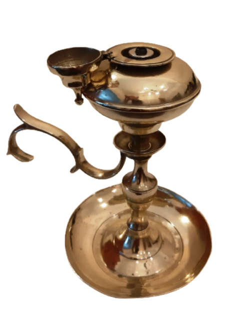 BRASS OIL LAMP CHAMBER STICK
