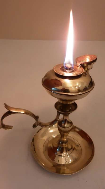 BRASS OIL LAMP CHAMBER STICK