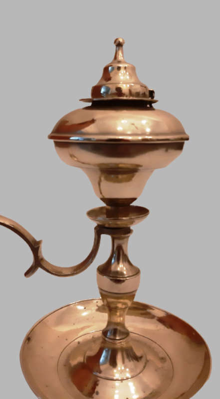 BRASS OIL LAMP CHAMBER STICK