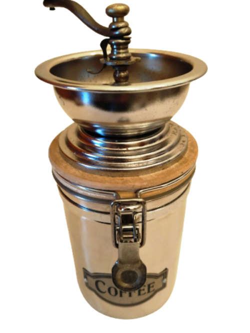 COFFEE GRINDER ~ STEEL VACUUM SEALED CONTAINER