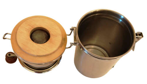 COFFEE GRINDER ~ STEEL VACUUM SEALED CONTAINER