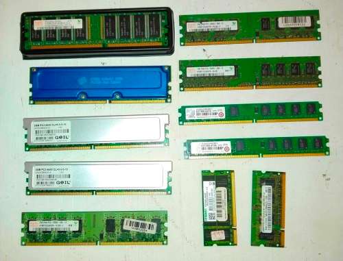 11 x MEMORY CARDS / MEMORY MODULES  DESKTOP & LAPTOP
