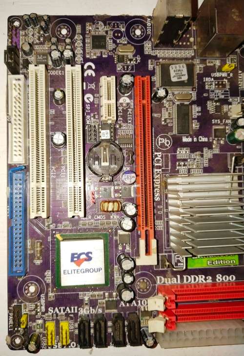 PC MOTHERBOARD FOR DESKTOP - ELITEGROUP ECS G31T-M REV: 1.0 15-V39-011002 DUAL DDR2 800 [ENHANCED ED
