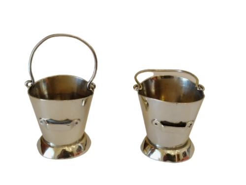 TWO MINIATURE BUCKETS SET ~ EPNS