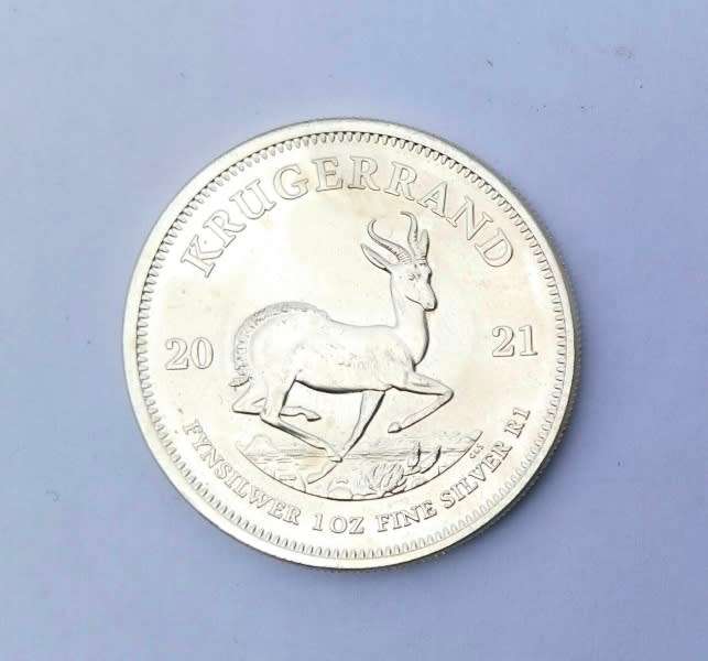 2021 SILVER KRUGER RAND SILVER BULLION ~ 1 Oz FINE SILVER