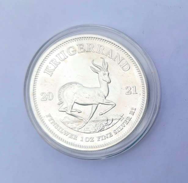 2021 SILVER KRUGER RAND SILVER BULLION ~ 1 Oz FINE SILVER