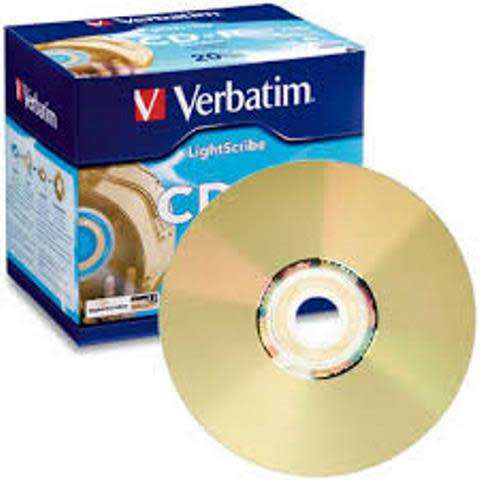 VERBATIM CD-R LIGHTSCRIBE BLANK RECORDABLE DISCS 10-PACK