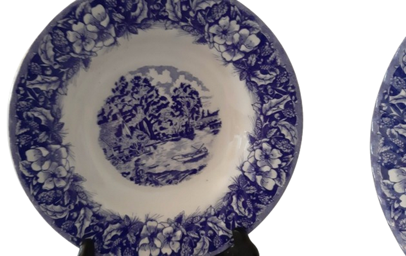 FOUR BLUE & WHITE PLATES ~ ORTAI COLLECTION [TAIWAN]