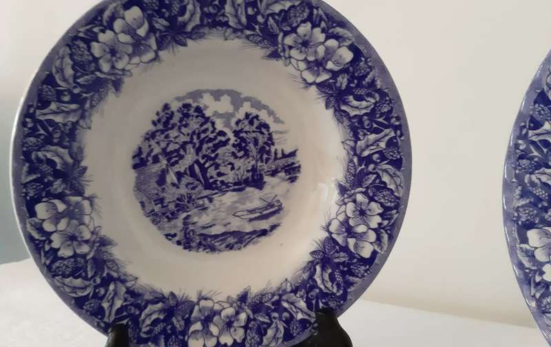 FOUR BLUE & WHITE PLATES ~ ORTAI COLLECTION [TAIWAN]