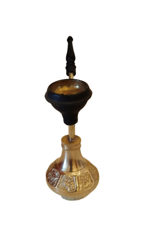 BRASS HOOKAH PIPE ~ MINIATURE DECORATIVE ORNAMENT