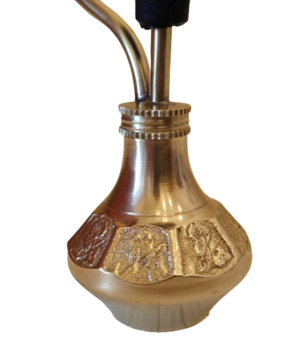 BRASS HOOKAH PIPE ~ MINIATURE DECORATIVE ORNAMENT