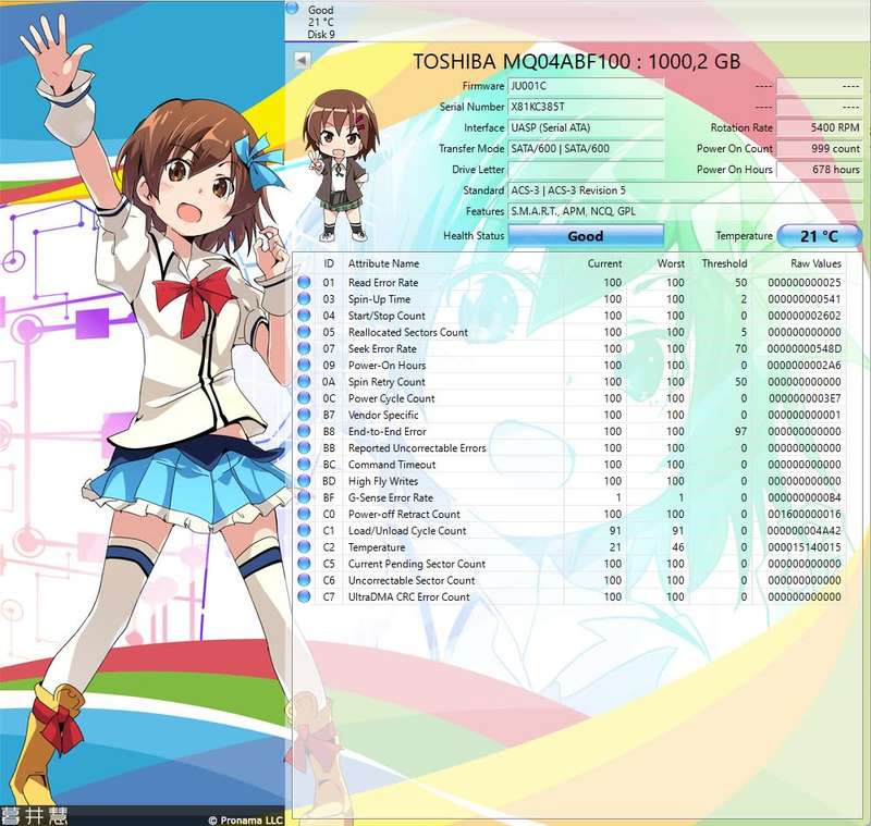 2.5` HDD Tosiba 1000Gb