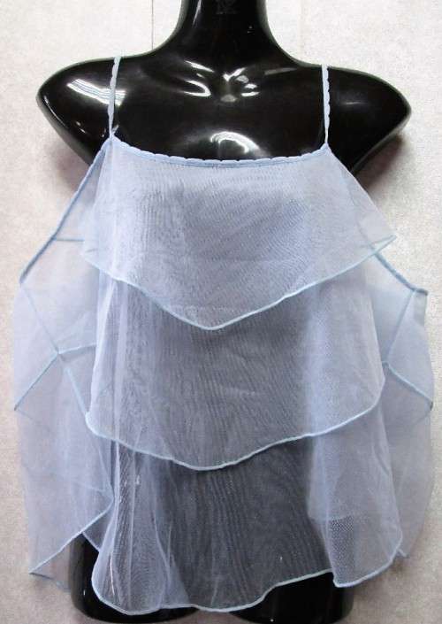 Vintage Blue Lingerie Top - Size 44 (Chest 112cm)