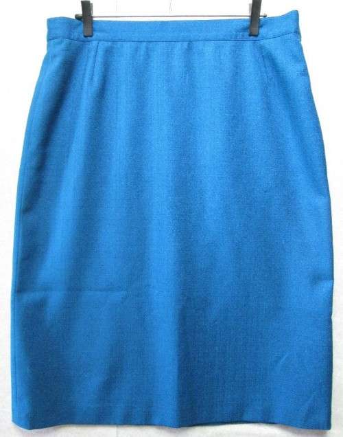 Vintage Lined Teal Skirt - Size 44