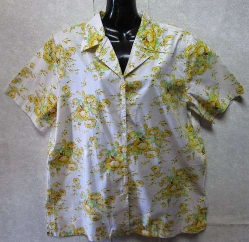 Vintage Floral Patterned Polycotton Shirt - Size 44 (Chest 114cm)