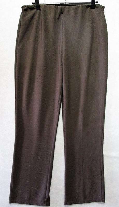 Stretch Ribbed Brown Pants - Size XL (Waist 72-94cm; Hip 110+cm)