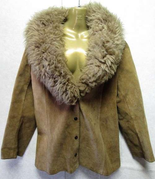 Stunning c1970's Vintage Tan Leather Jacket - Size 42 (Chest 107cm)