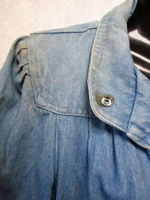 Vintage Pleated Denim Jacket - Size S
