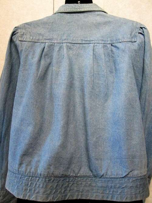 Vintage Pleated Denim Jacket - Size S