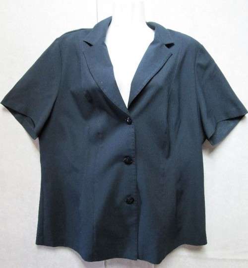 Navy Short Sleeve Polyester Jacket - Size 44