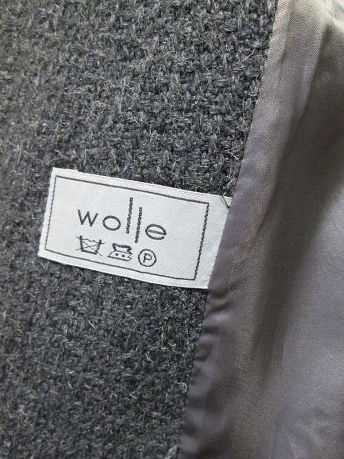 Warm Fully Lined Grey & White Wool Coat - Size 38